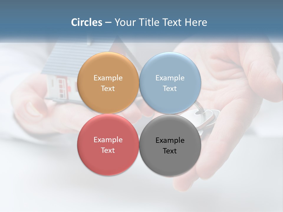 A Person Holding A House Key In Their Hands PowerPoint Template