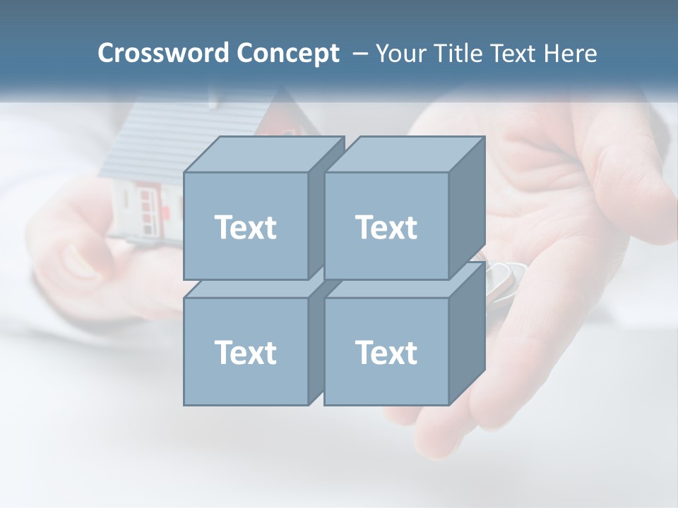 A Person Holding A House Key In Their Hands PowerPoint Template