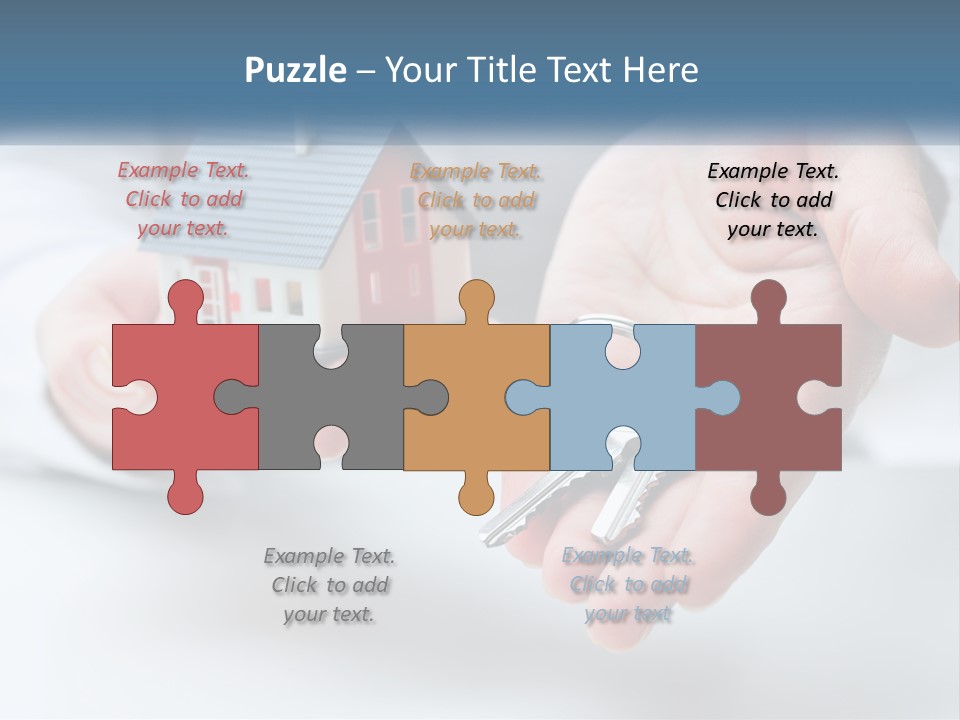 A Person Holding A House Key In Their Hands PowerPoint Template