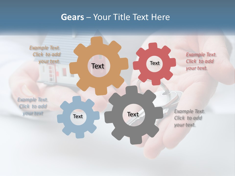 A Person Holding A House Key In Their Hands PowerPoint Template