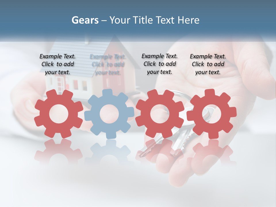 A Person Holding A House Key In Their Hands PowerPoint Template