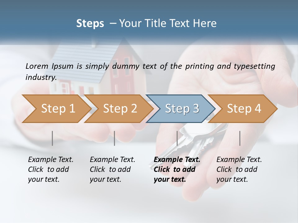 A Person Holding A House Key In Their Hands PowerPoint Template