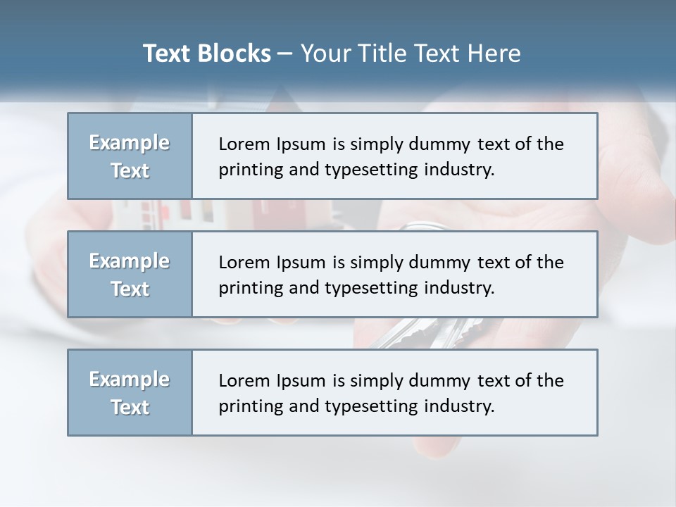 A Person Holding A House Key In Their Hands PowerPoint Template