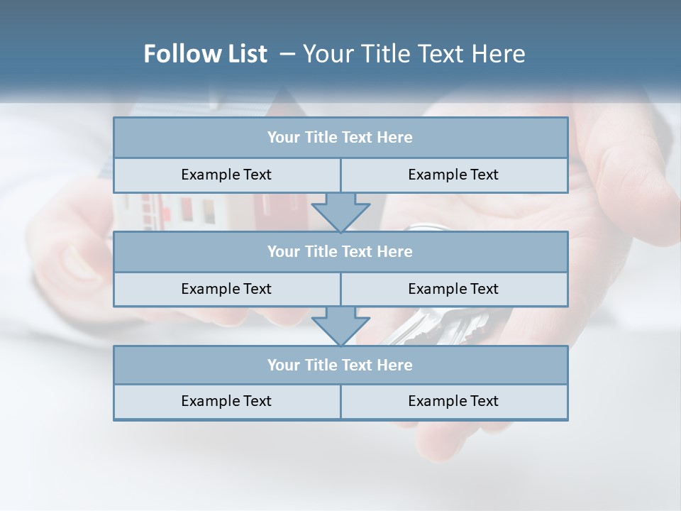 A Person Holding A House Key In Their Hands PowerPoint Template