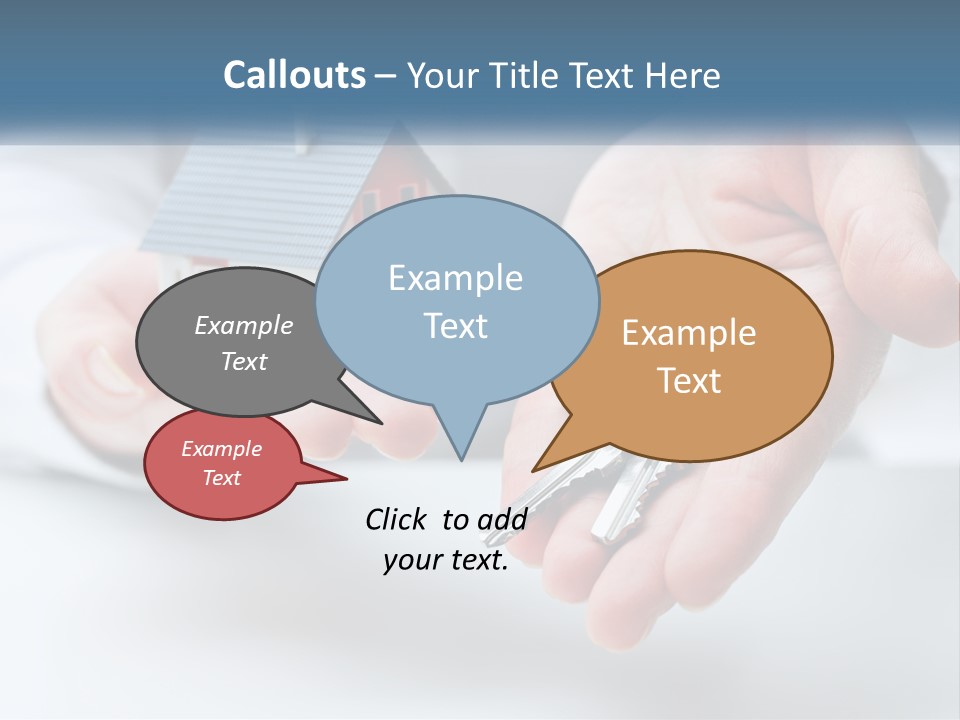 A Person Holding A House Key In Their Hands PowerPoint Template