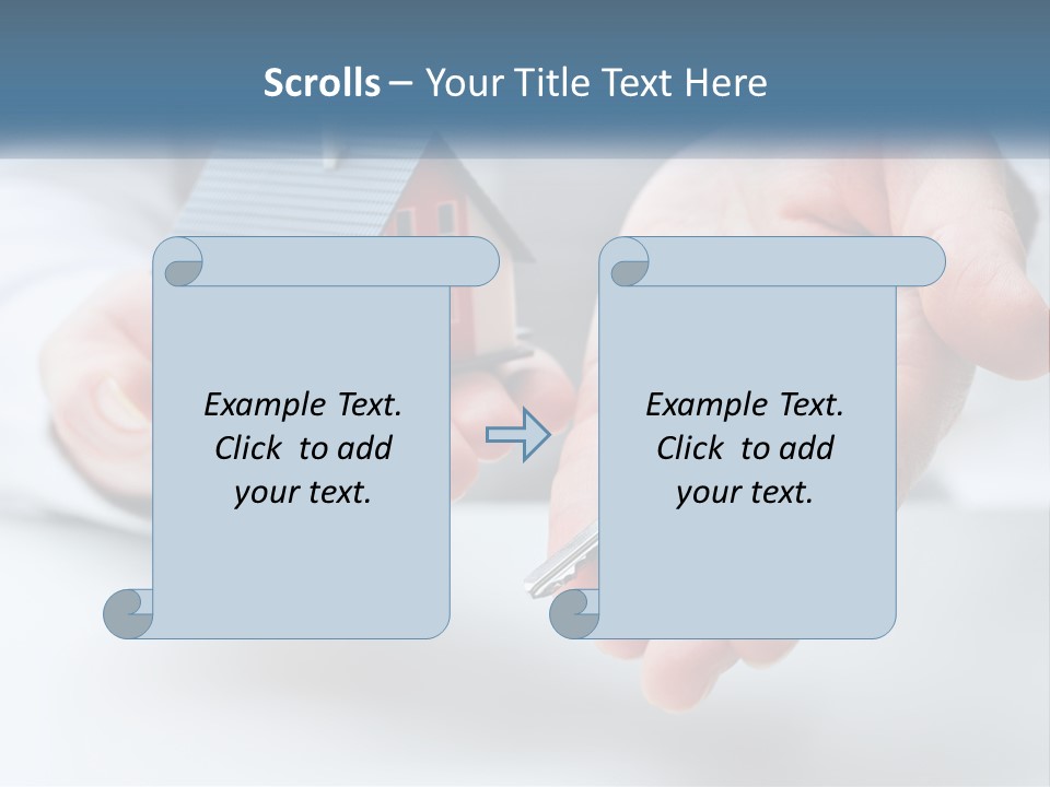 A Person Holding A House Key In Their Hands PowerPoint Template