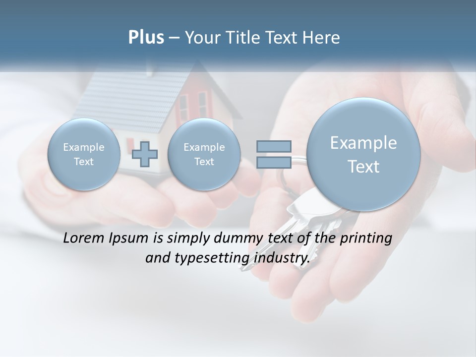 A Person Holding A House Key In Their Hands PowerPoint Template