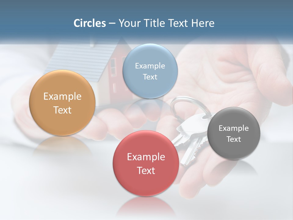 A Person Holding A House Key In Their Hands PowerPoint Template