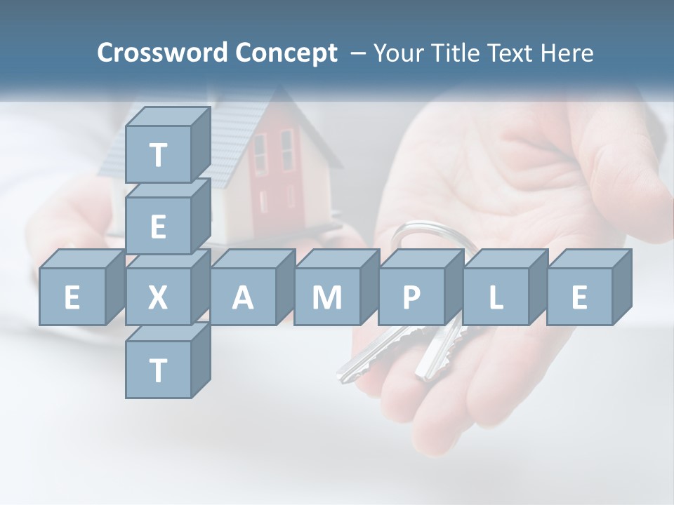 A Person Holding A House Key In Their Hands PowerPoint Template