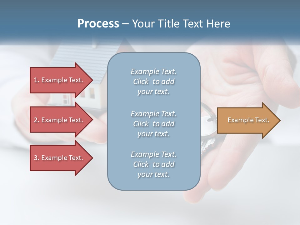 A Person Holding A House Key In Their Hands PowerPoint Template