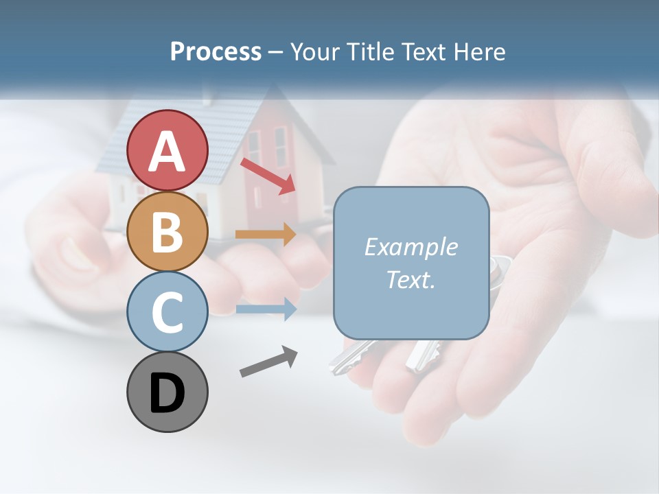 A Person Holding A House Key In Their Hands PowerPoint Template