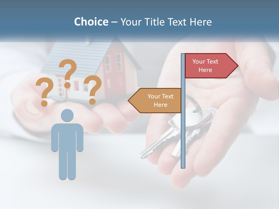 A Person Holding A House Key In Their Hands PowerPoint Template