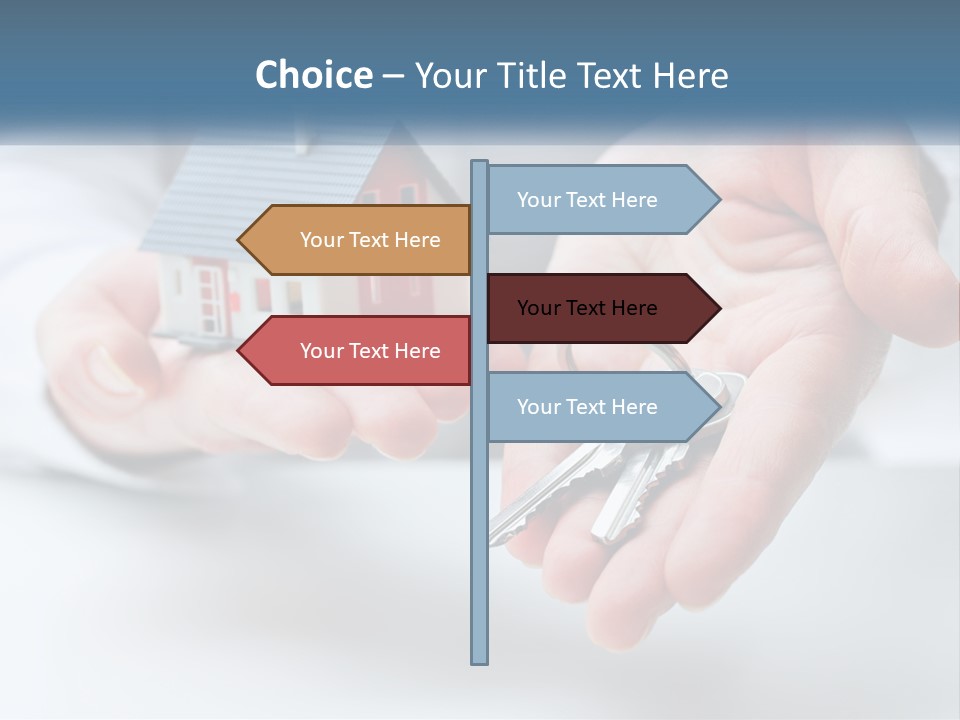 A Person Holding A House Key In Their Hands PowerPoint Template