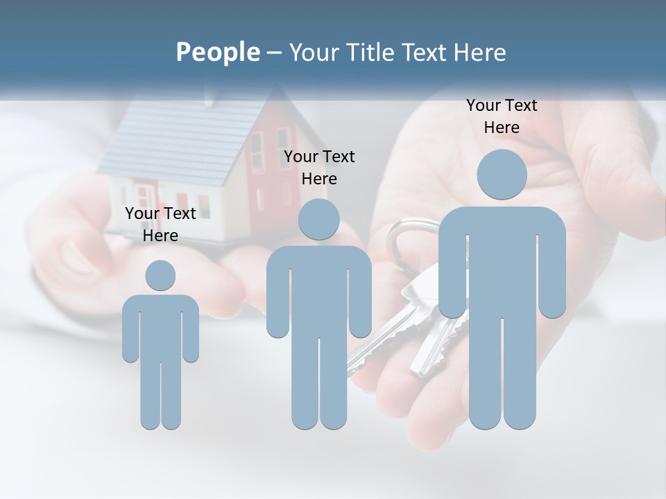 A Person Holding A House Key In Their Hands PowerPoint Template