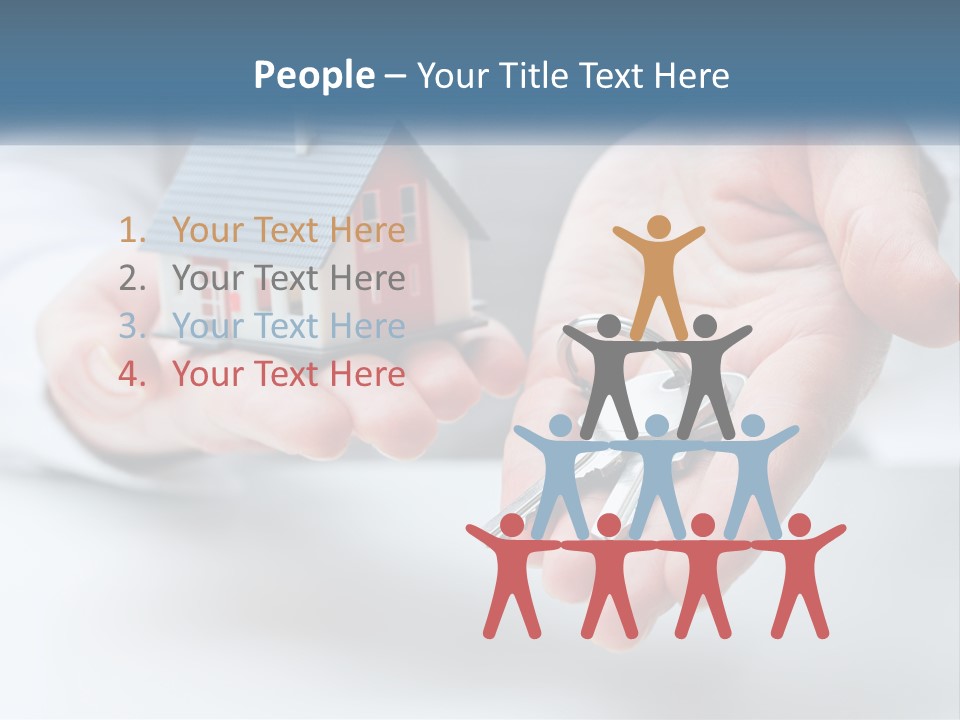 A Person Holding A House Key In Their Hands PowerPoint Template