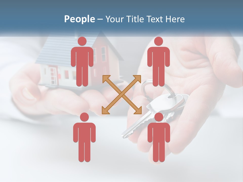 A Person Holding A House Key In Their Hands PowerPoint Template