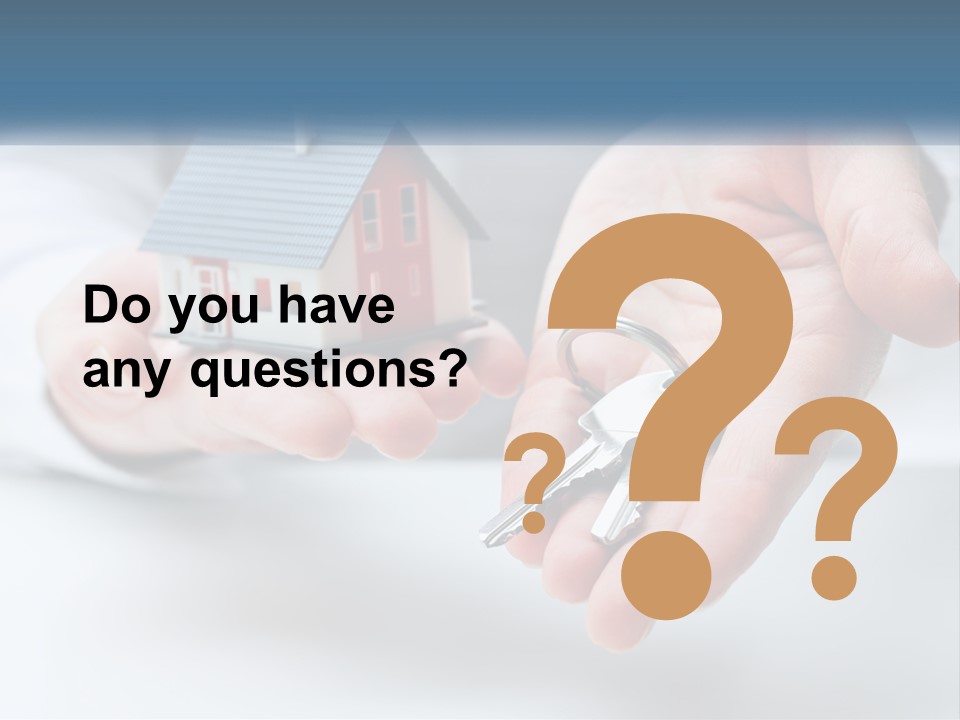 A Person Holding A House Key In Their Hands PowerPoint Template