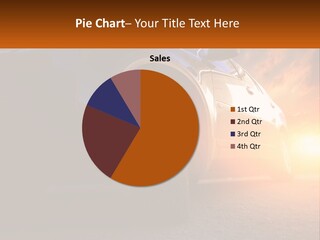 A Car Is Shown With The Sun Behind It PowerPoint Template