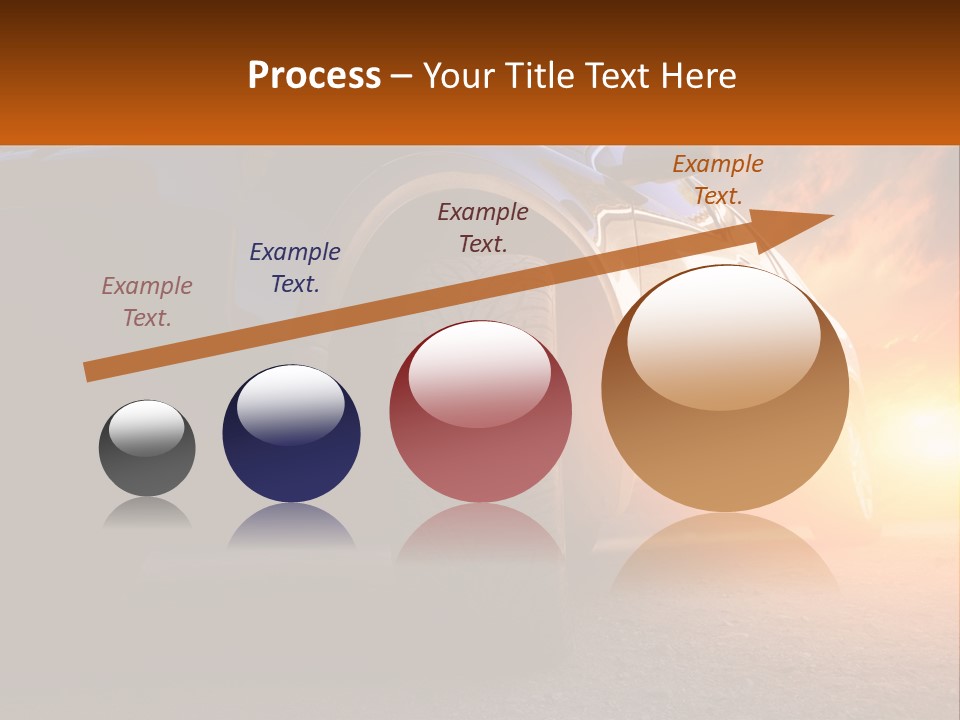 A Car Is Shown With The Sun Behind It PowerPoint Template