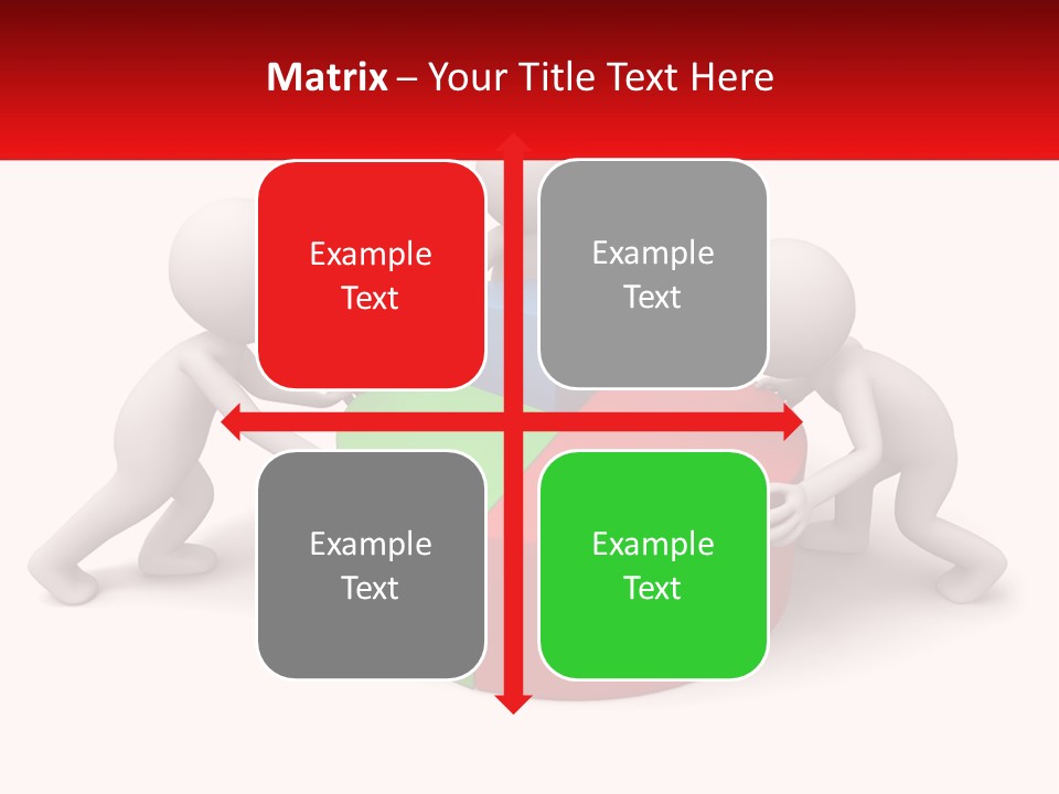 A Group Of People Standing Around A Pie Chart PowerPoint Template