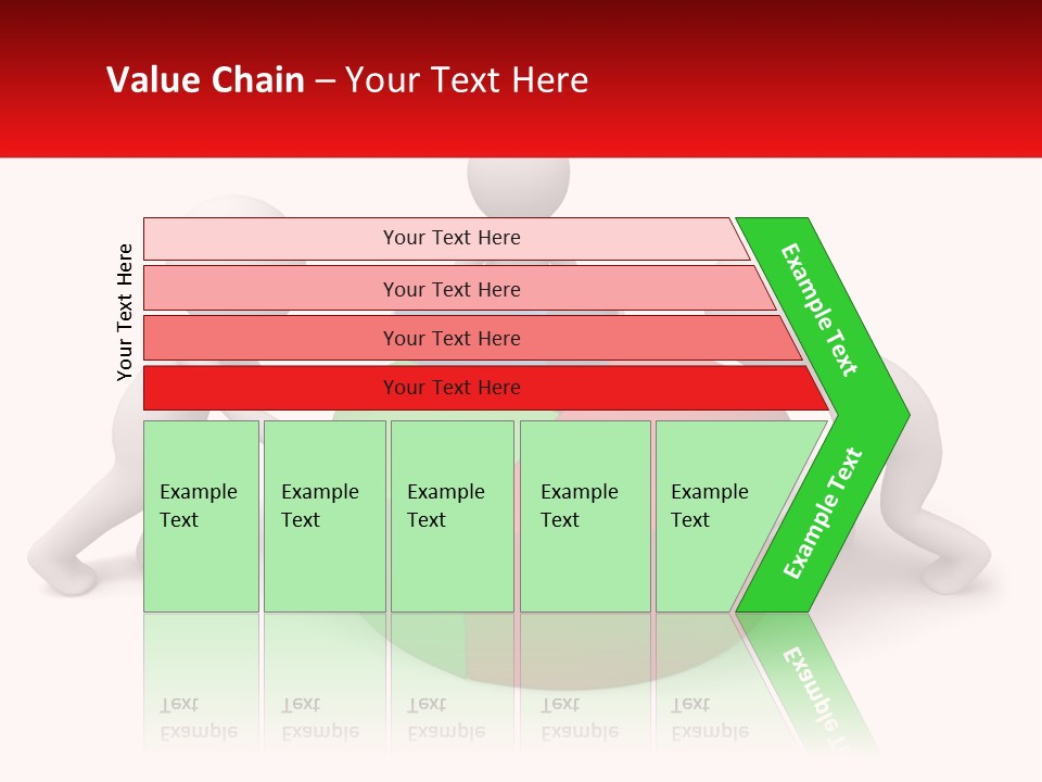 A Group Of People Standing Around A Pie Chart PowerPoint Template