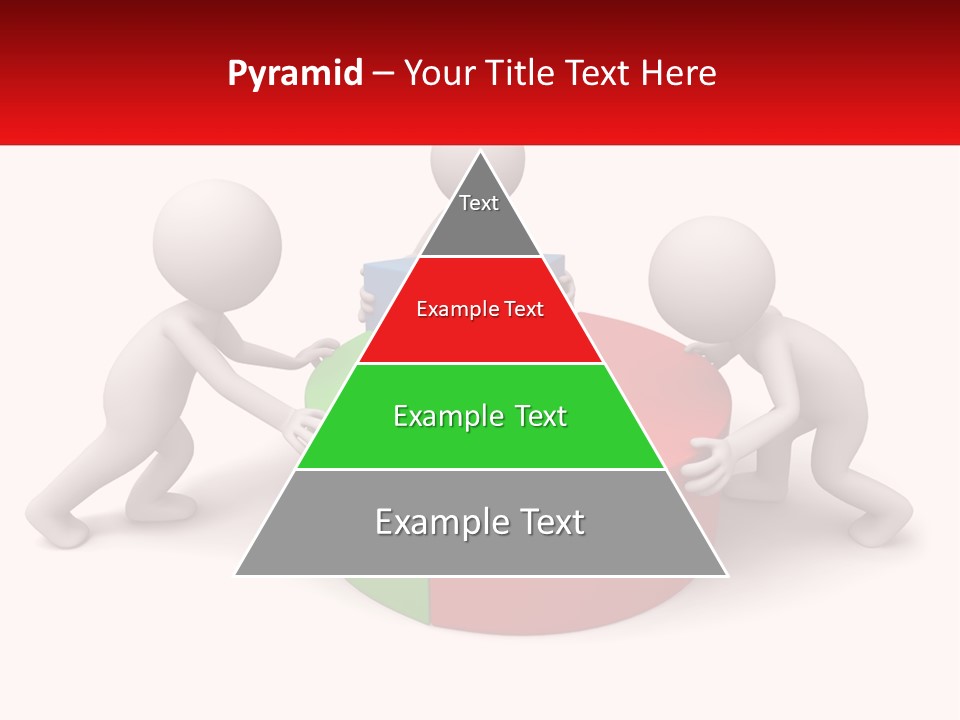 A Group Of People Standing Around A Pie Chart PowerPoint Template