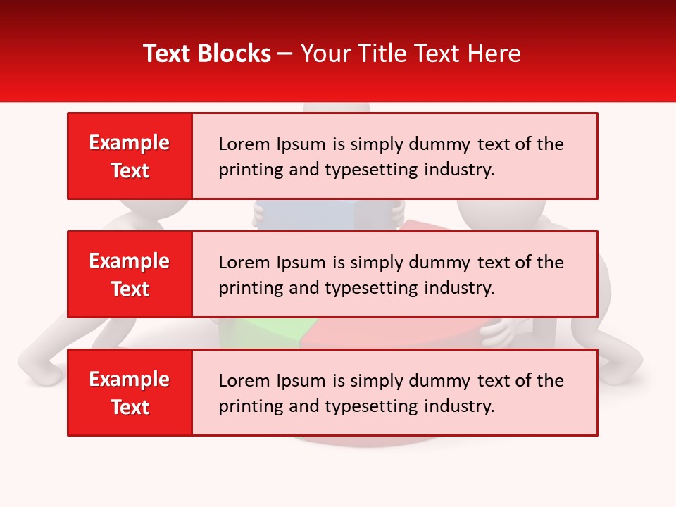 A Group Of People Standing Around A Pie Chart PowerPoint Template