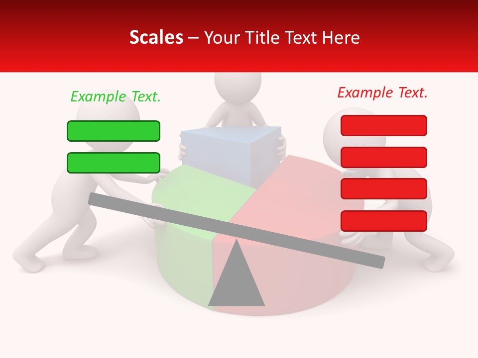 A Group Of People Standing Around A Pie Chart PowerPoint Template