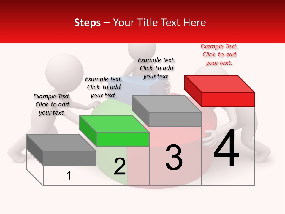A Group Of People Standing Around A Pie Chart PowerPoint Template