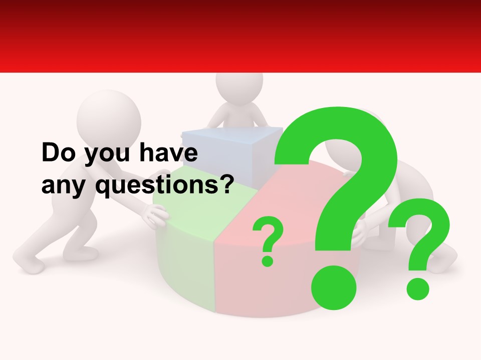 A Group Of People Standing Around A Pie Chart PowerPoint Template