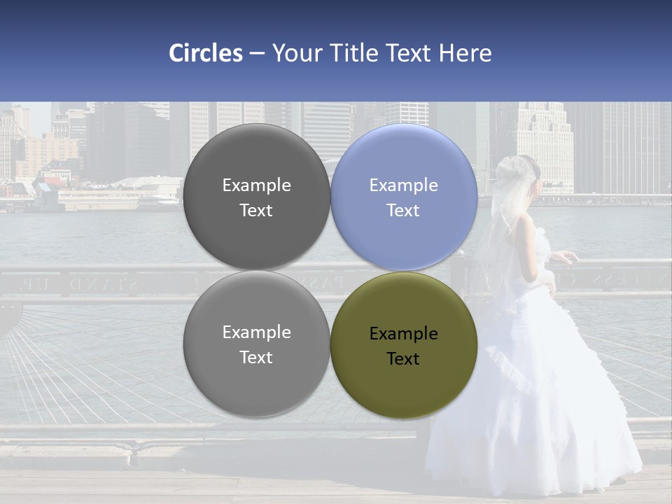 A Woman In A Wedding Dress Standing On A Pier PowerPoint Template