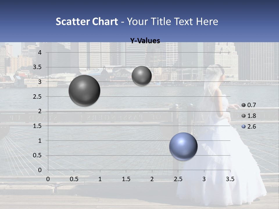 A Woman In A Wedding Dress Standing On A Pier PowerPoint Template