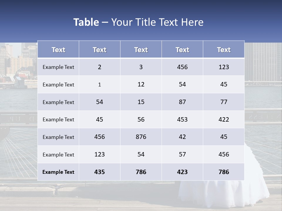 A Woman In A Wedding Dress Standing On A Pier PowerPoint Template