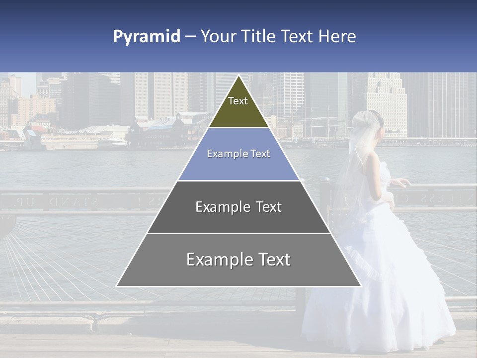 A Woman In A Wedding Dress Standing On A Pier PowerPoint Template