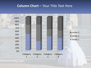 A Woman In A Wedding Dress Standing On A Pier PowerPoint Template