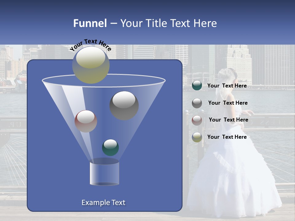 A Woman In A Wedding Dress Standing On A Pier PowerPoint Template