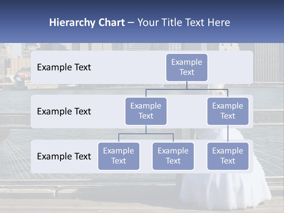 A Woman In A Wedding Dress Standing On A Pier PowerPoint Template