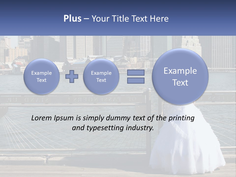 A Woman In A Wedding Dress Standing On A Pier PowerPoint Template