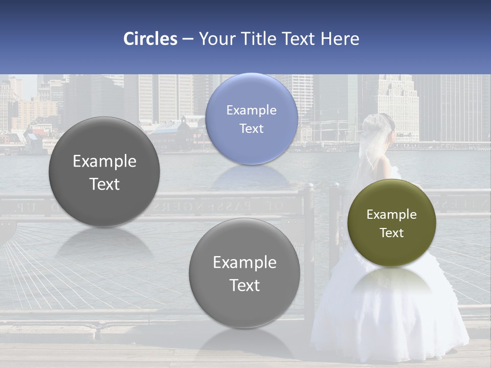 A Woman In A Wedding Dress Standing On A Pier PowerPoint Template