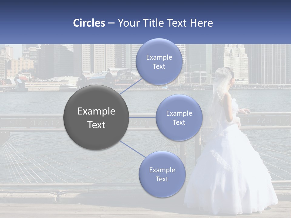 A Woman In A Wedding Dress Standing On A Pier PowerPoint Template