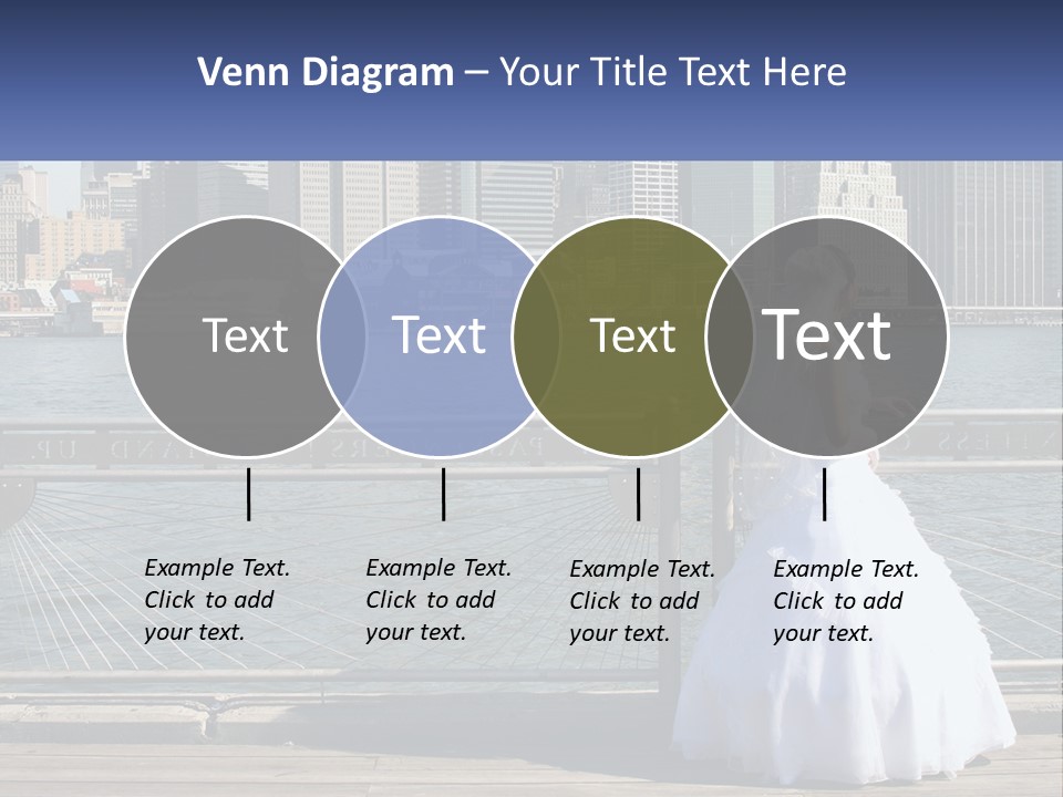 A Woman In A Wedding Dress Standing On A Pier PowerPoint Template