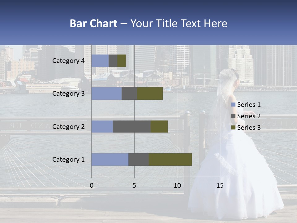 A Woman In A Wedding Dress Standing On A Pier PowerPoint Template