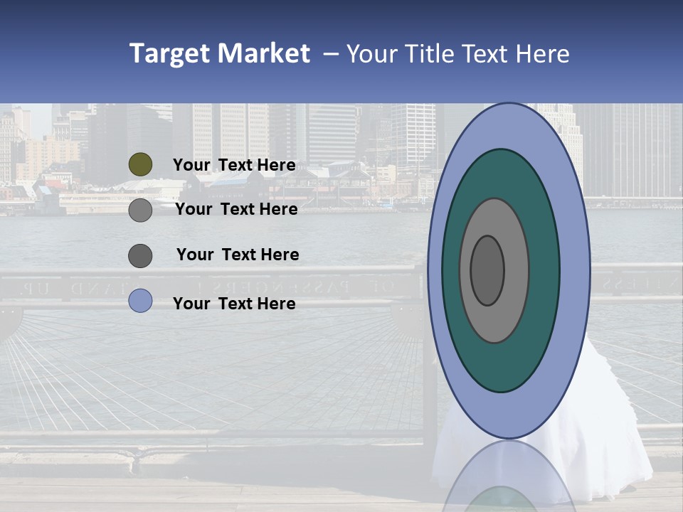 A Woman In A Wedding Dress Standing On A Pier PowerPoint Template