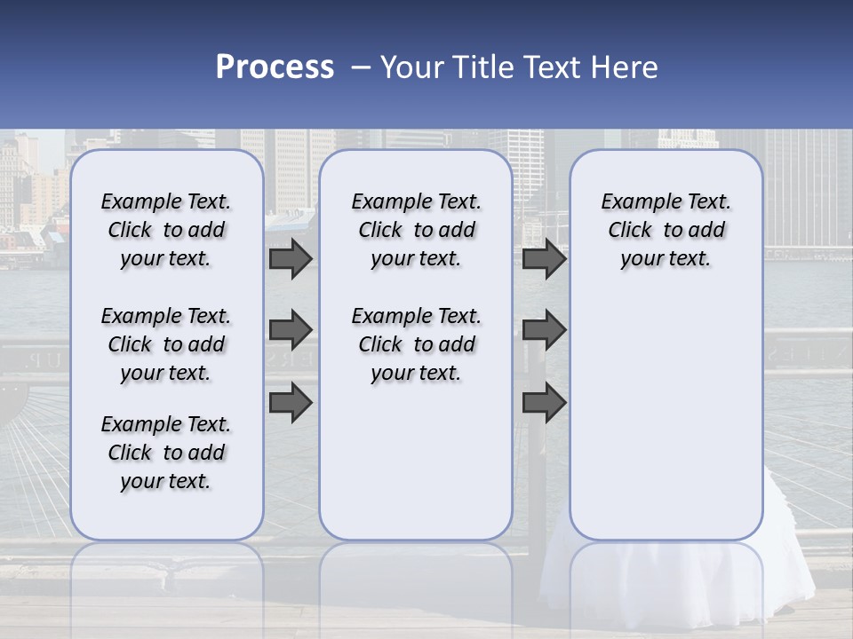 A Woman In A Wedding Dress Standing On A Pier PowerPoint Template