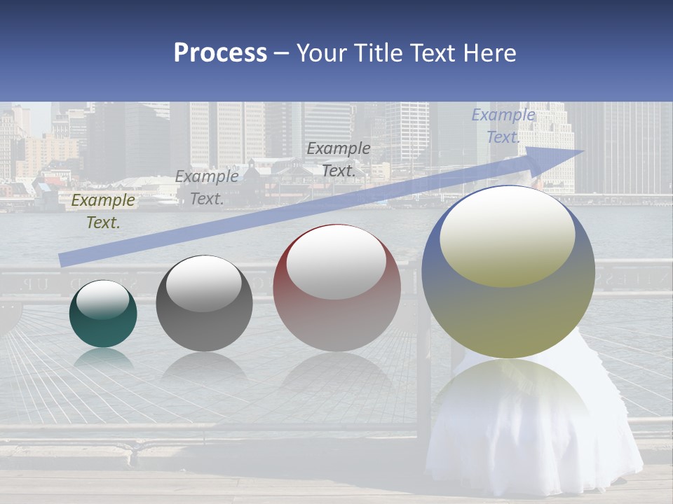 A Woman In A Wedding Dress Standing On A Pier PowerPoint Template