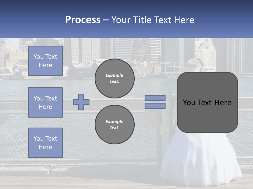 A Woman In A Wedding Dress Standing On A Pier PowerPoint Template