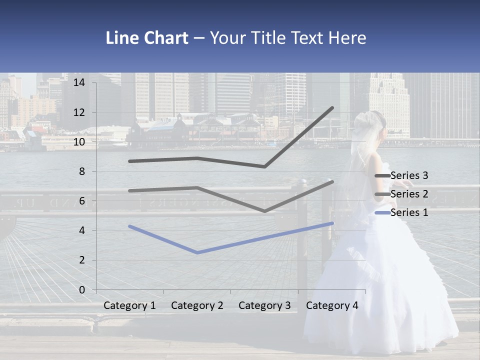 A Woman In A Wedding Dress Standing On A Pier PowerPoint Template