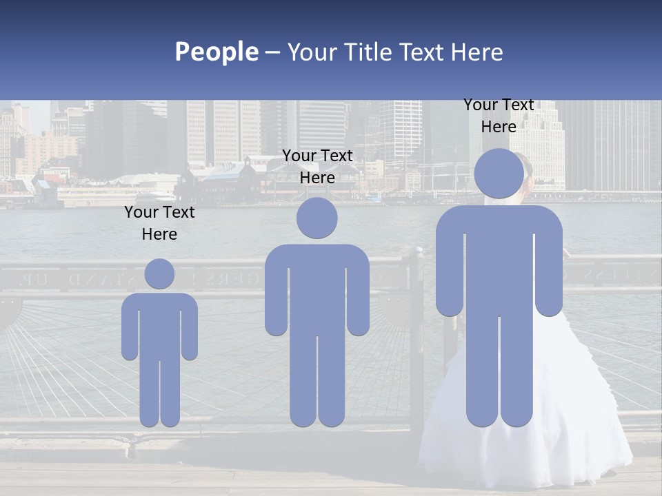 A Woman In A Wedding Dress Standing On A Pier PowerPoint Template