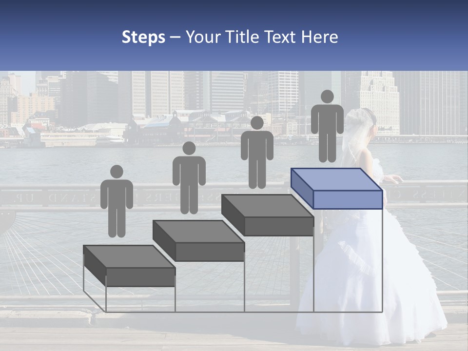 A Woman In A Wedding Dress Standing On A Pier PowerPoint Template