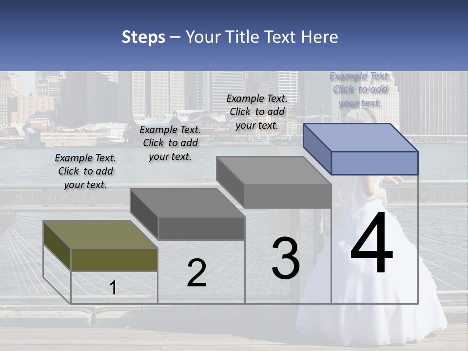 A Woman In A Wedding Dress Standing On A Pier PowerPoint Template